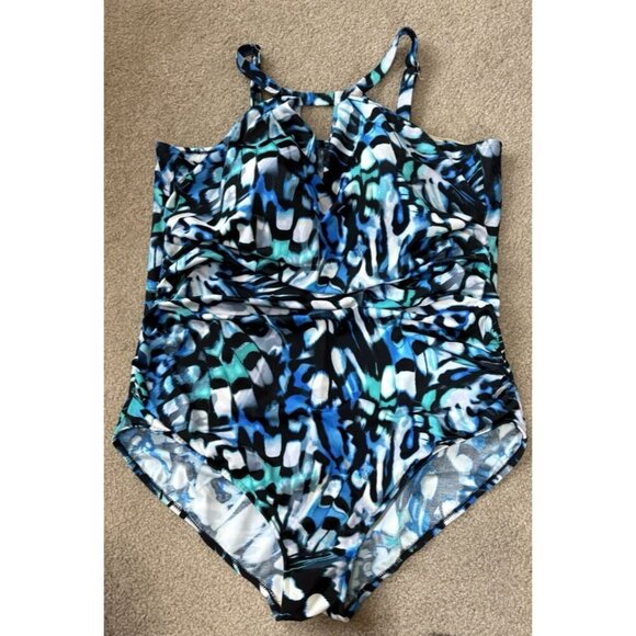 Trimshaper Swimsuit Womens 24W One Piece Swim Shape & Control - Picture 1 of 4
